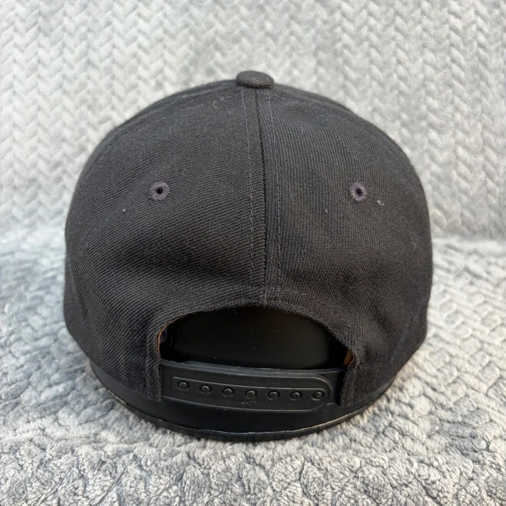 Mountain Sunset Embroidered Black Snapback Hat Baseball Cap Mens Adjustable